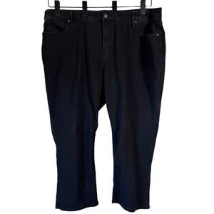 CJ Banks Denim Capris Women's Peach Zip Pockets Casual Summer Spring